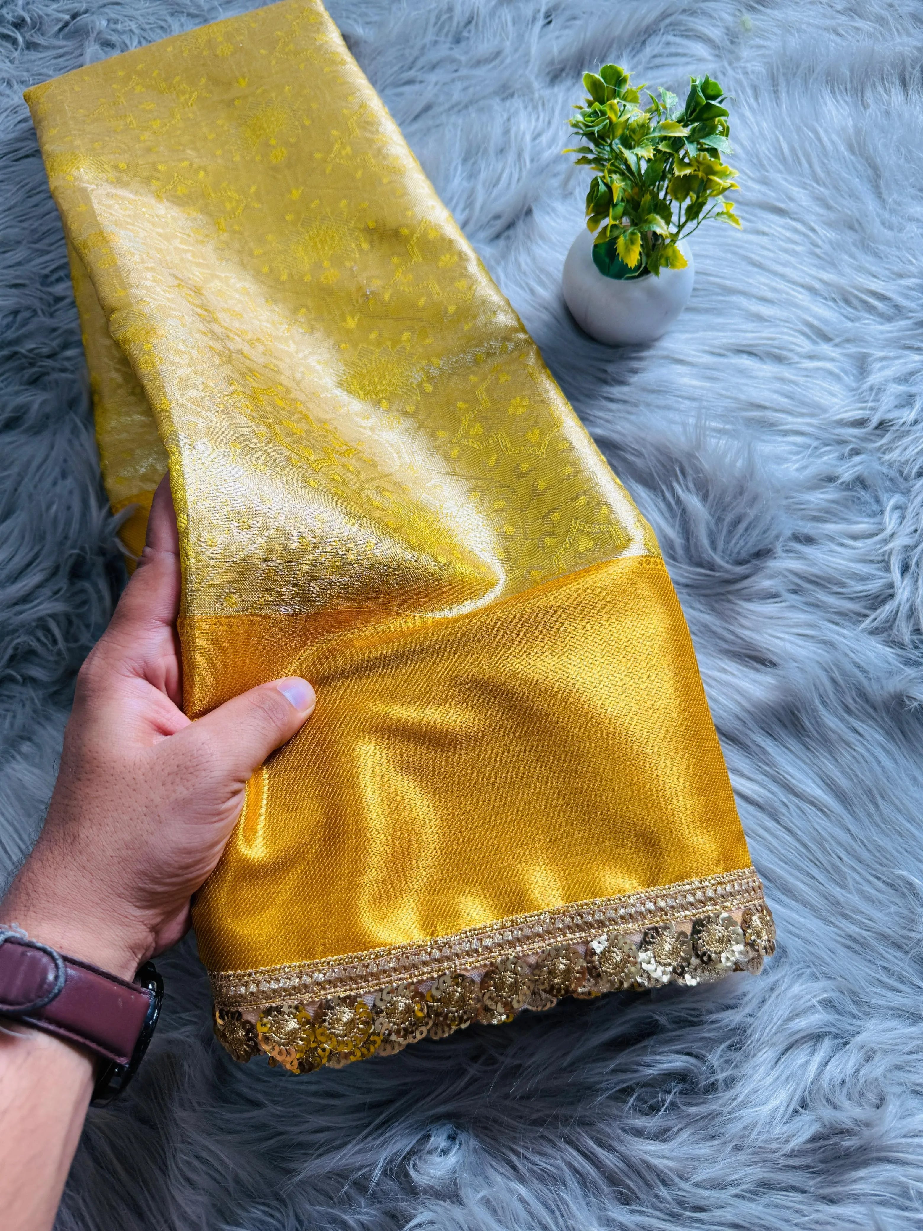 Inspired by Celebrity Tissue Silk Banarasi Saree