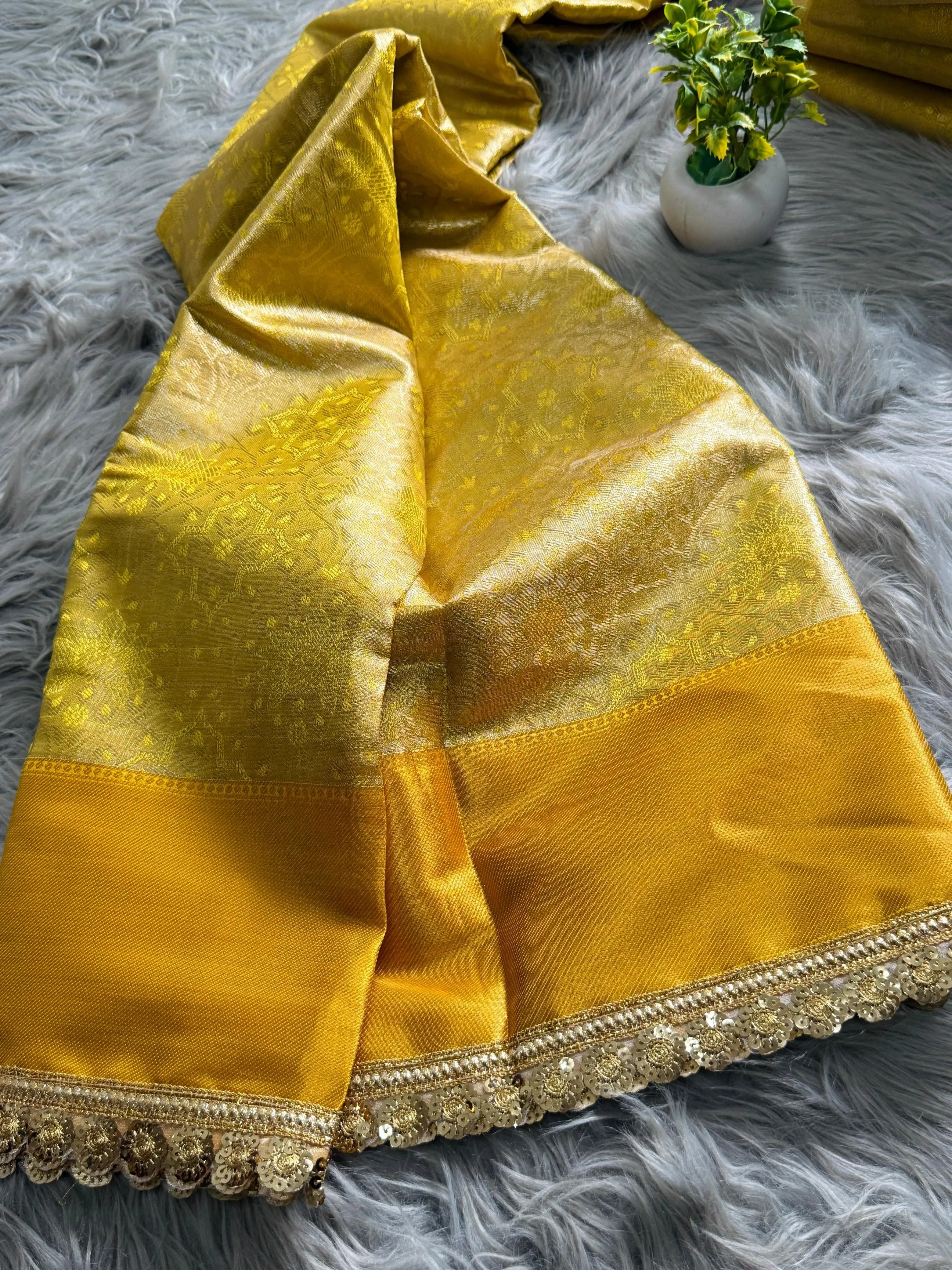 Inspired by Celebrity Tissue Silk Banarasi Saree