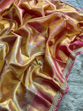 Handloom Tissue Silk Designer Lace Saree