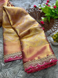 Handloom Tissue Silk Designer Lace Saree