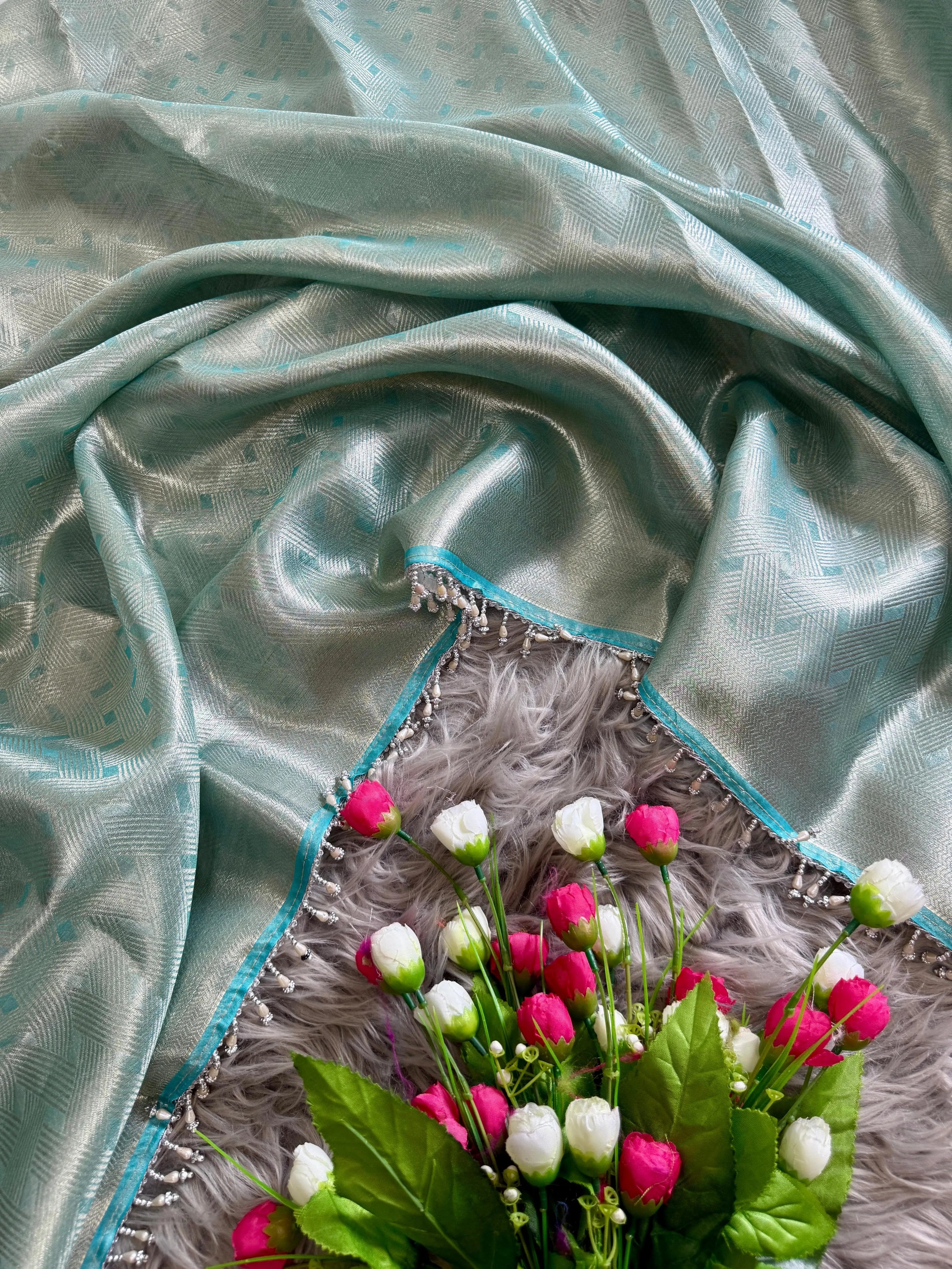 Celebrity-inspired Banarasi Tissue Silk Saree