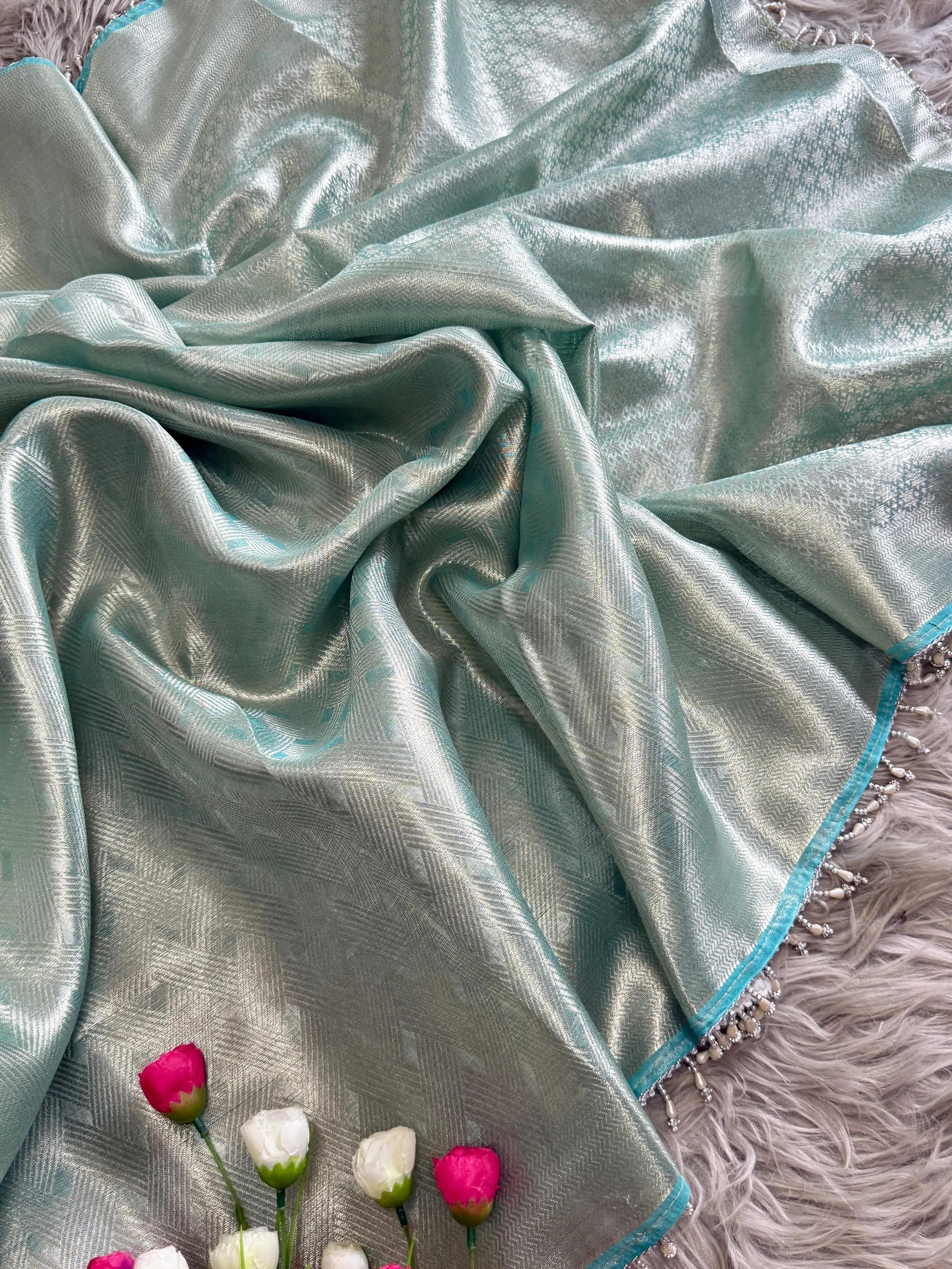 Celebrity-inspired Banarasi Tissue Silk Saree
