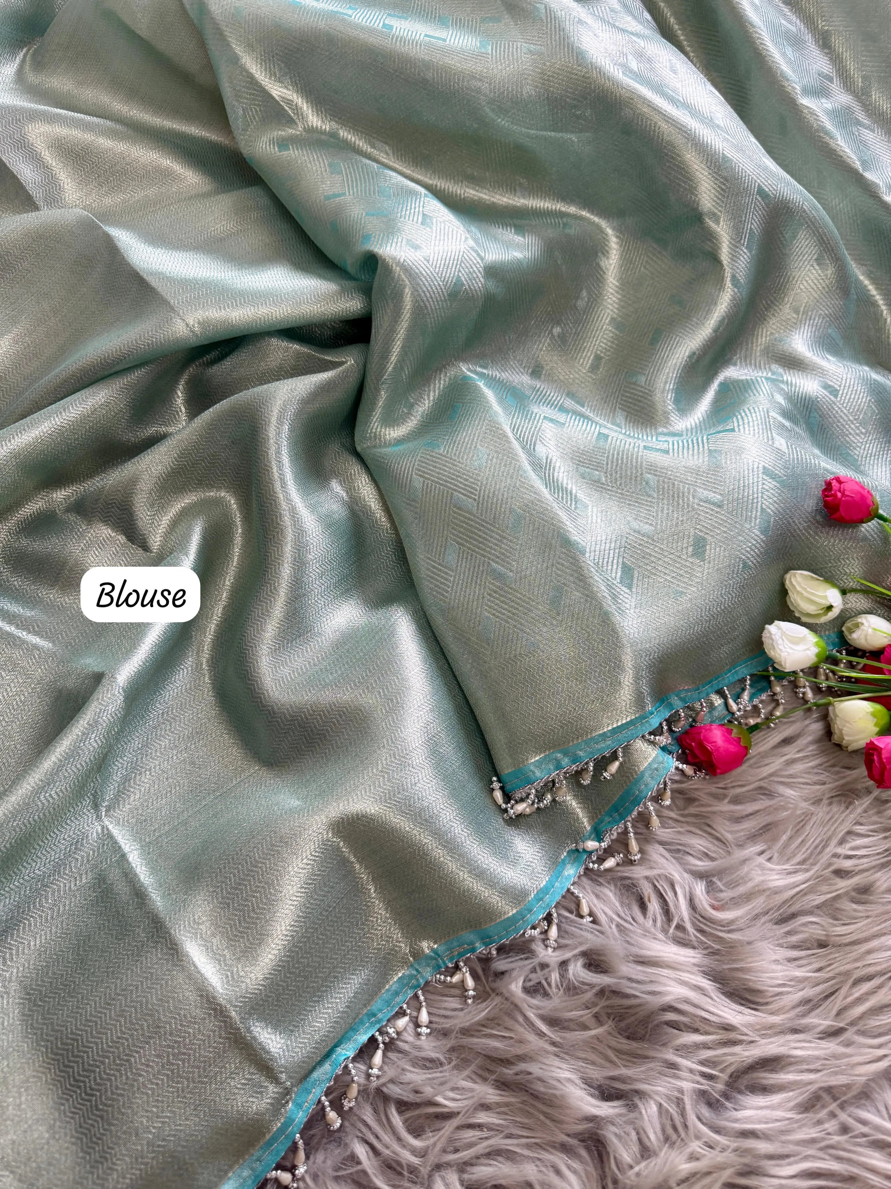 Celebrity-inspired Banarasi Tissue Silk Saree
