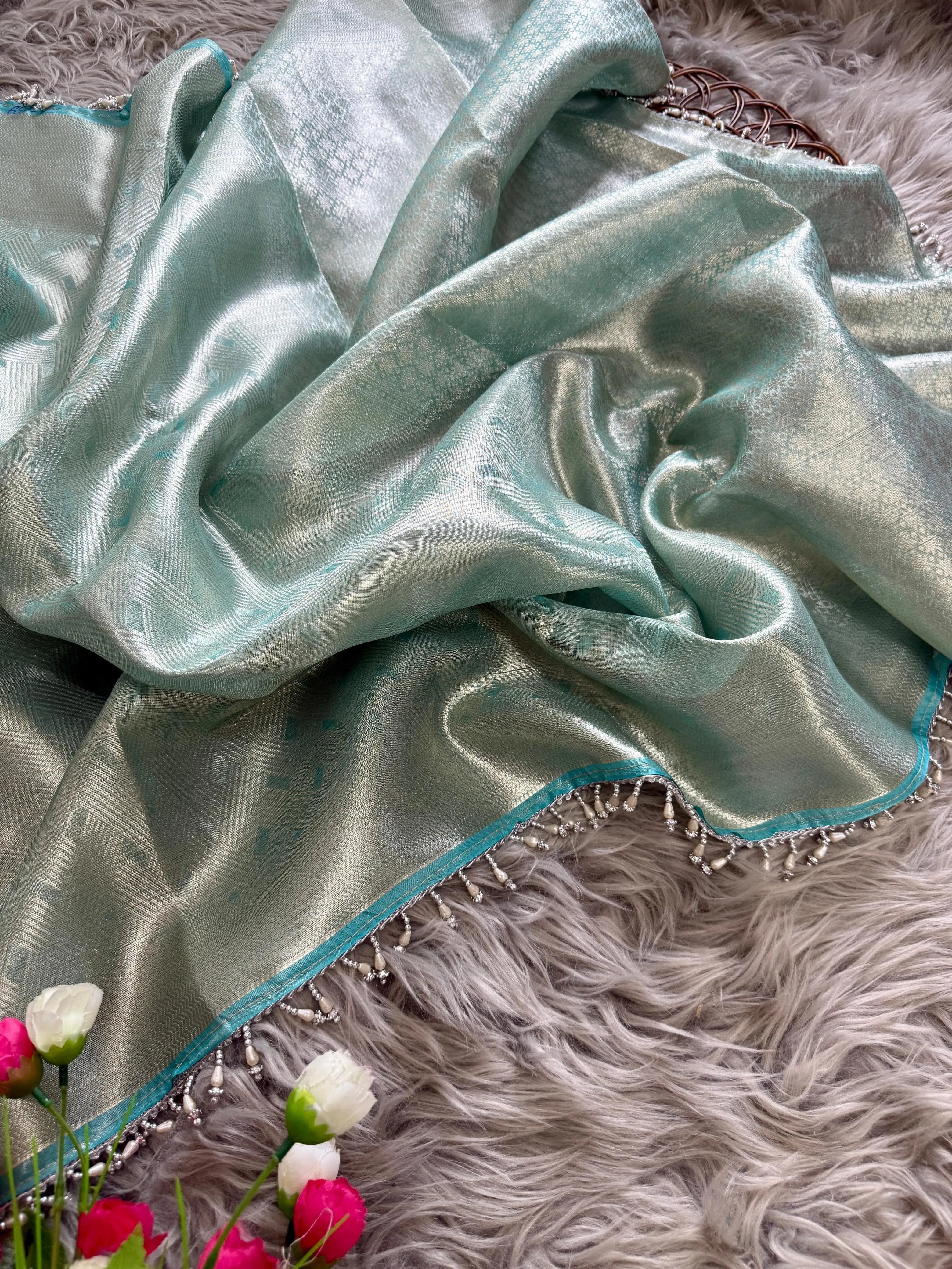 Celebrity-inspired Banarasi Tissue Silk Saree