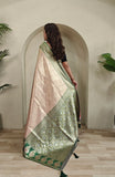 Zari Kanchi SIlk Contrast Border Banarasi Saree  (Product Code: AS-921)