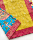 Viscose Dola Kalamkari Printed Saree