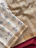 Designer Tussar Embroidered Saree