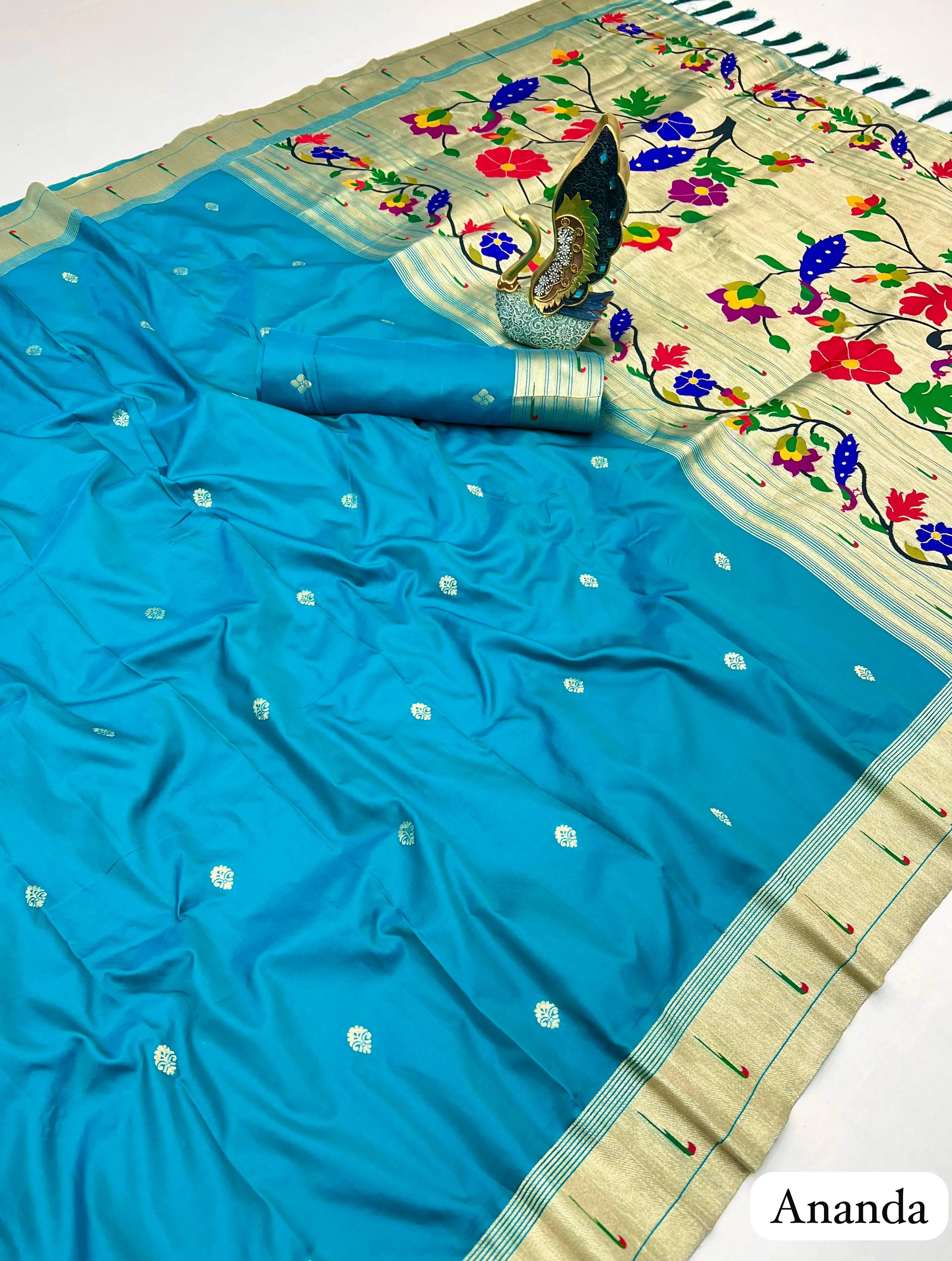 Soft Silk Peacock Paithani Saree