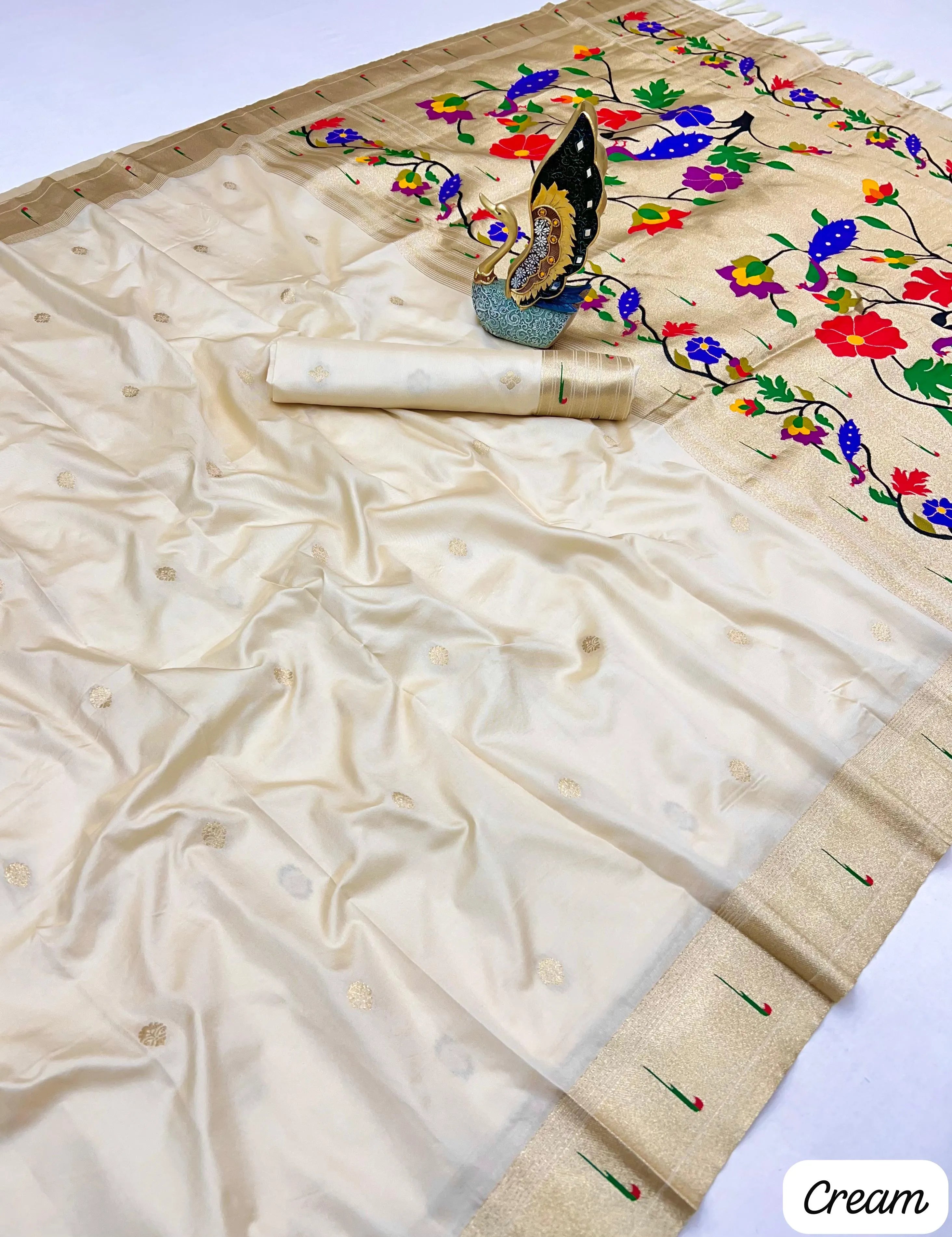 Soft Silk Peacock Paithani Saree