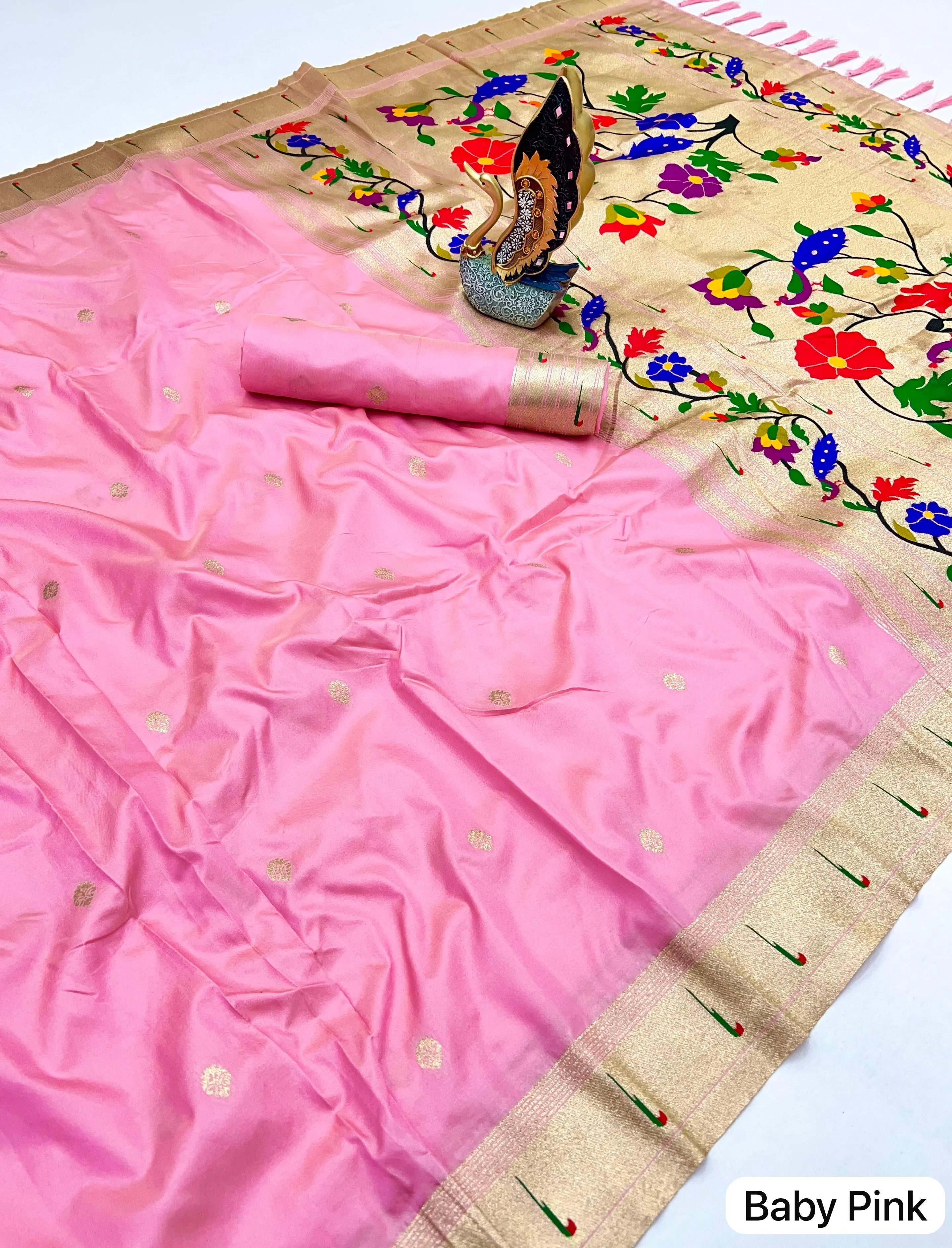 Soft Silk Peacock Paithani Saree