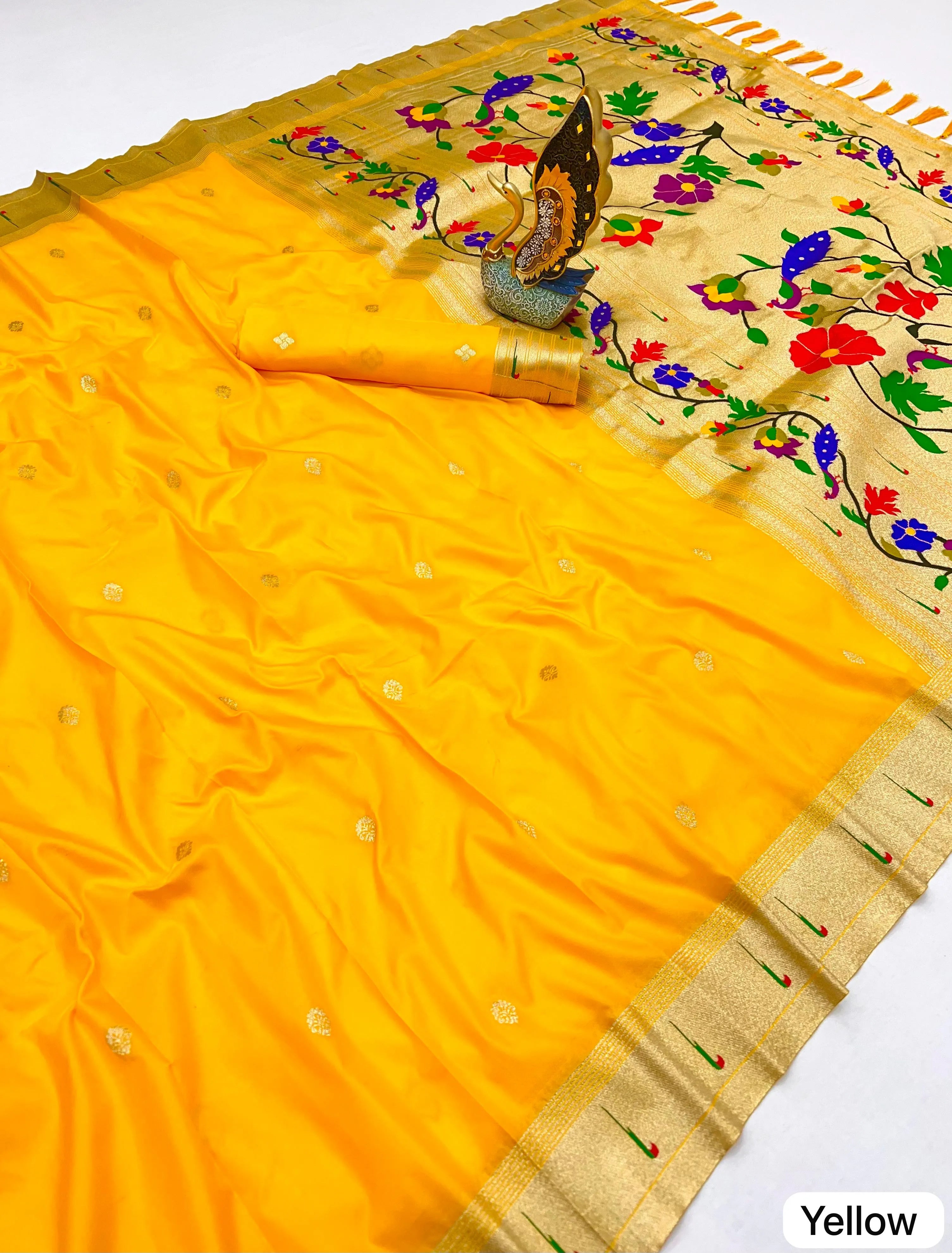 Soft Silk Peacock Paithani Saree