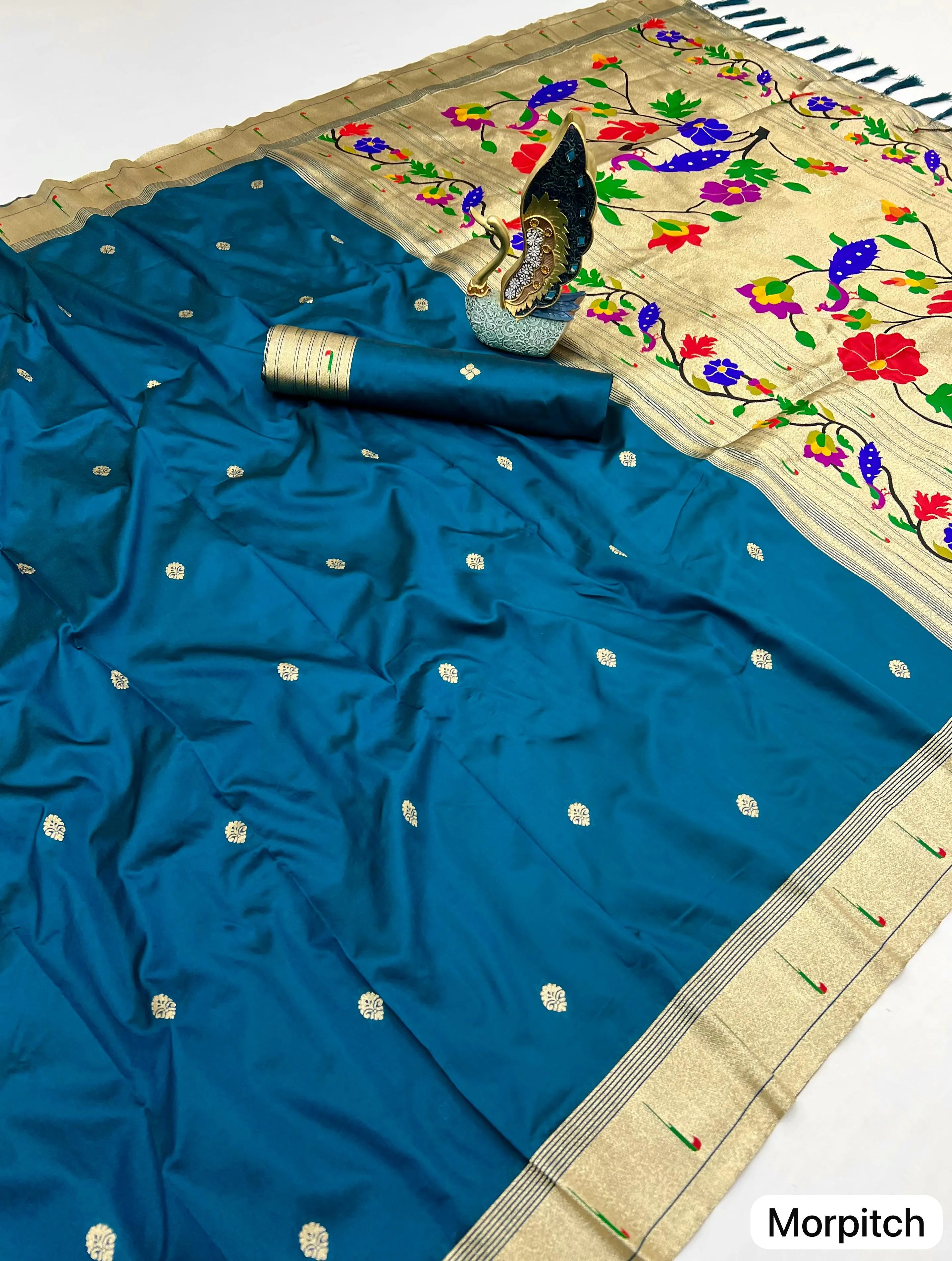 Soft Silk Peacock Paithani Saree
