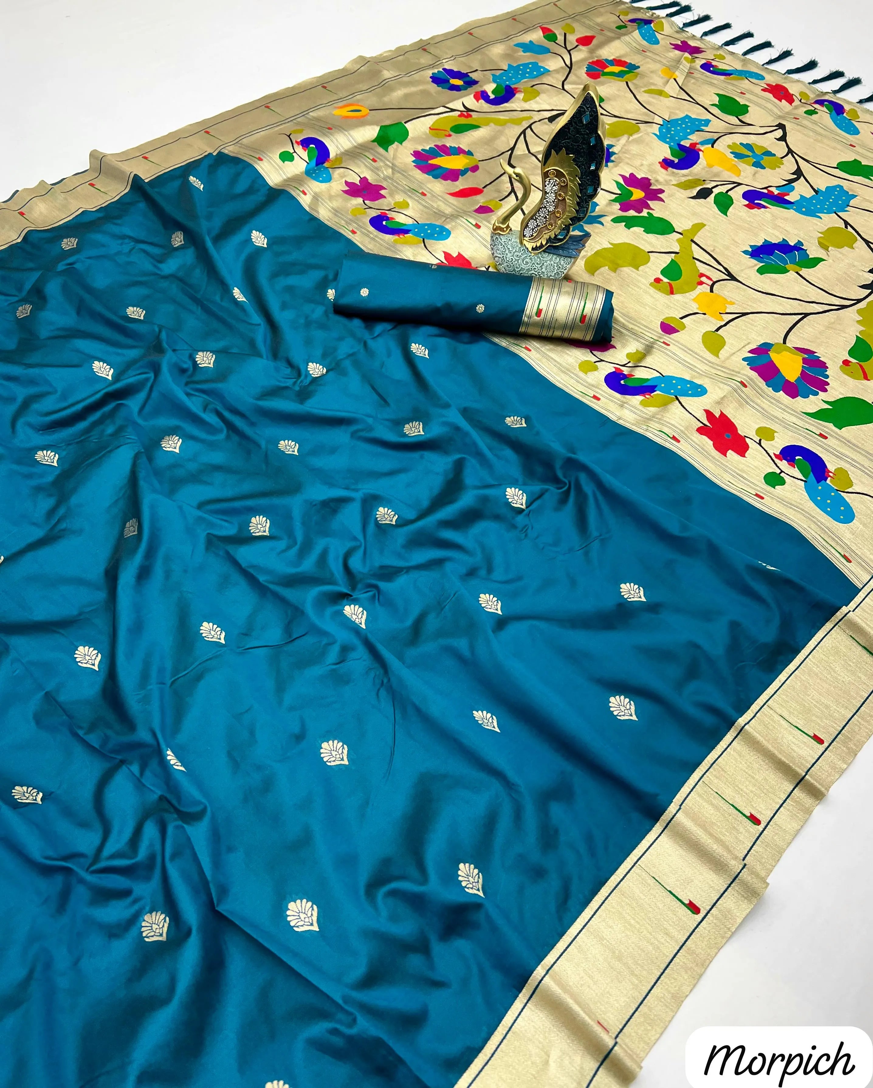 Soft Silk Peacock Paithani Saree