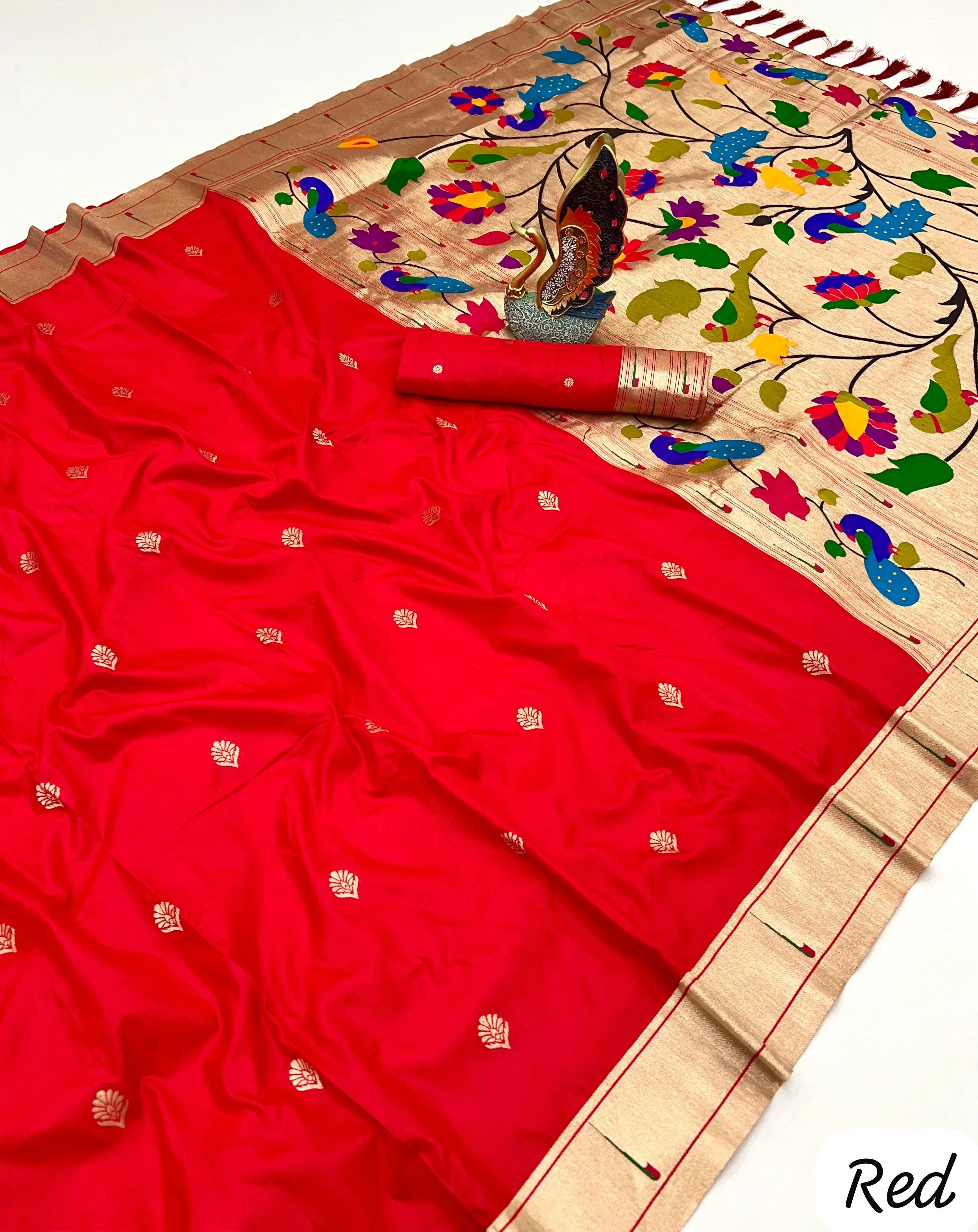 Soft Silk Peacock Paithani Saree