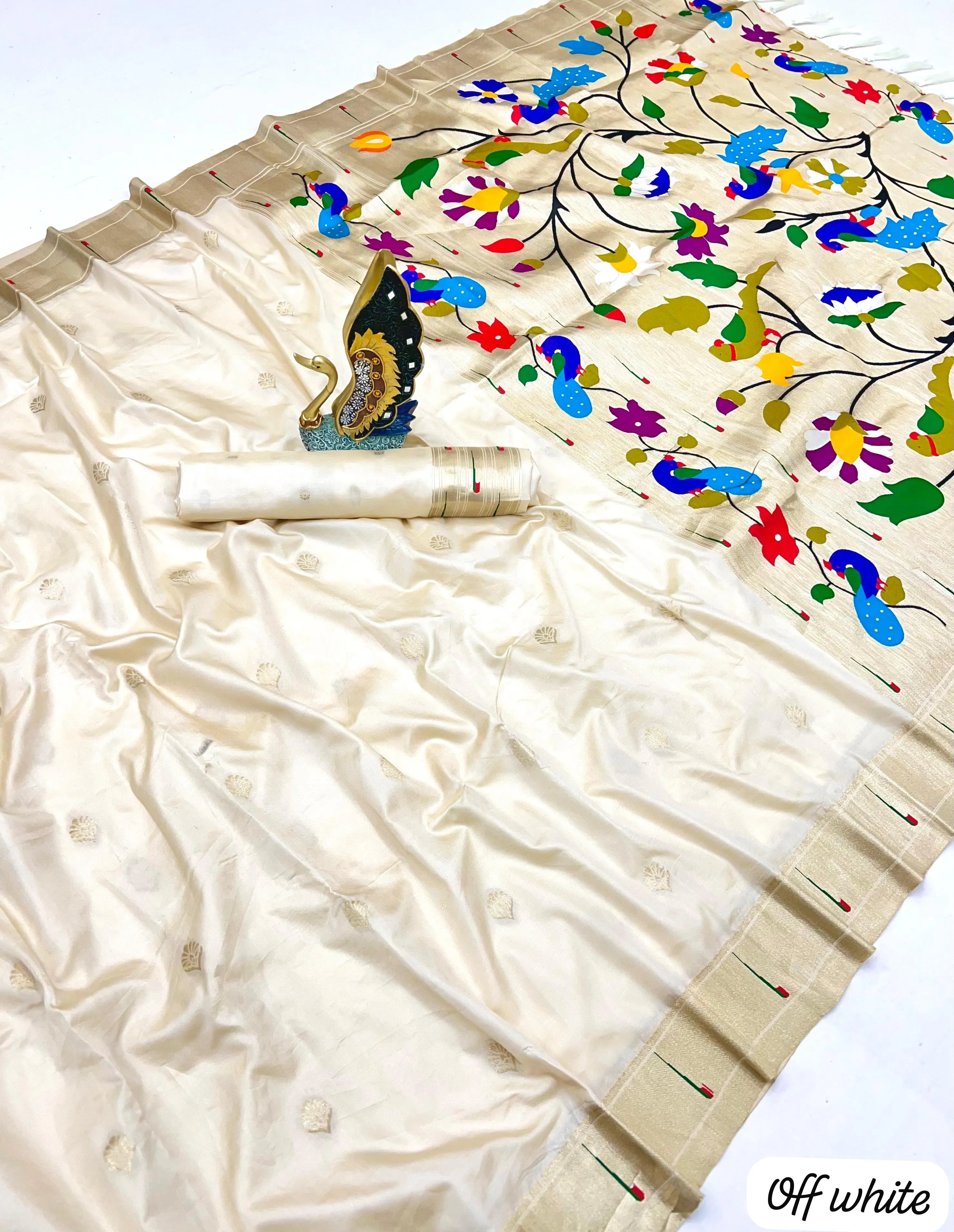 Soft Silk Peacock Paithani Saree