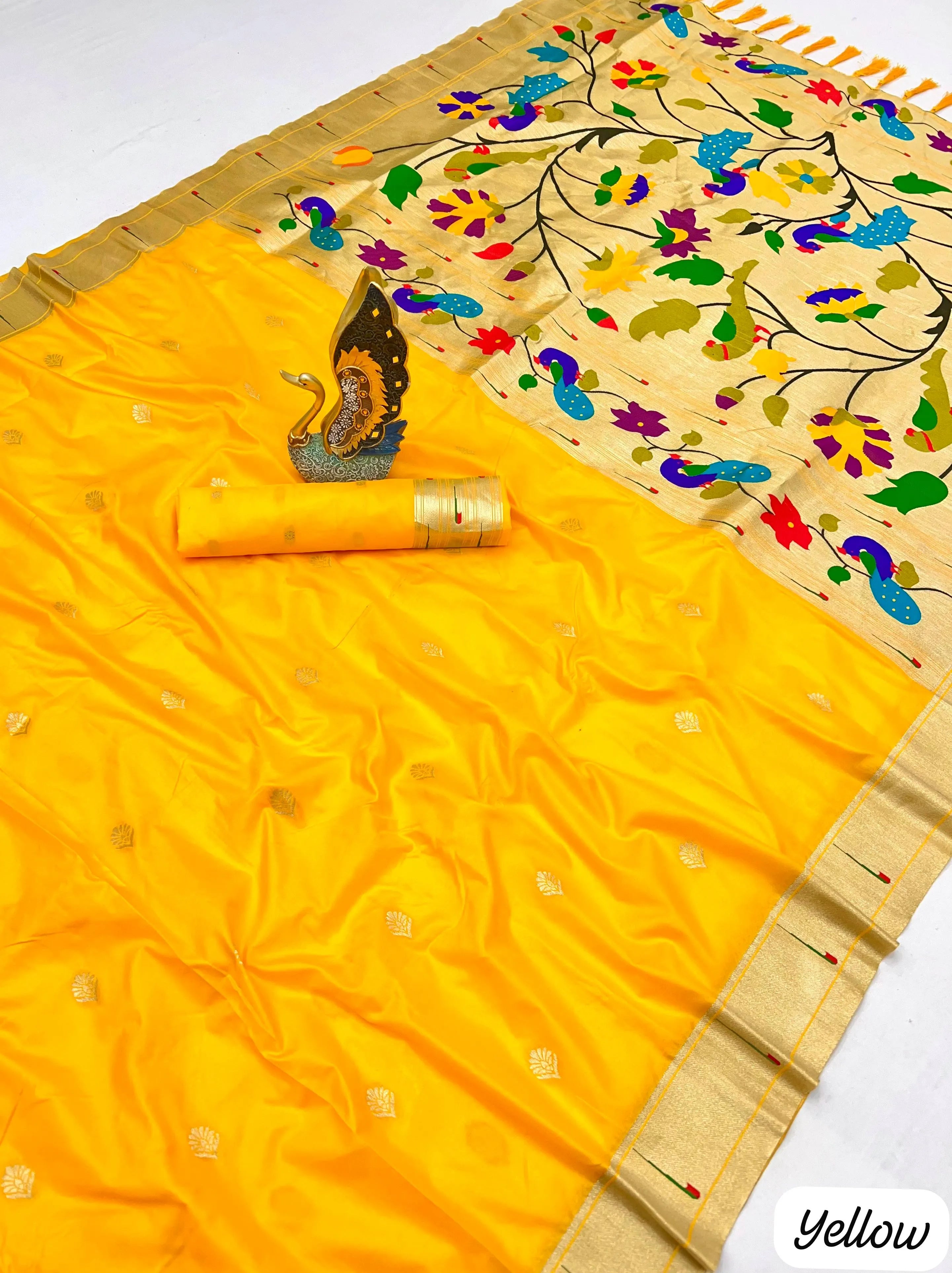 Soft Silk Peacock Paithani Saree