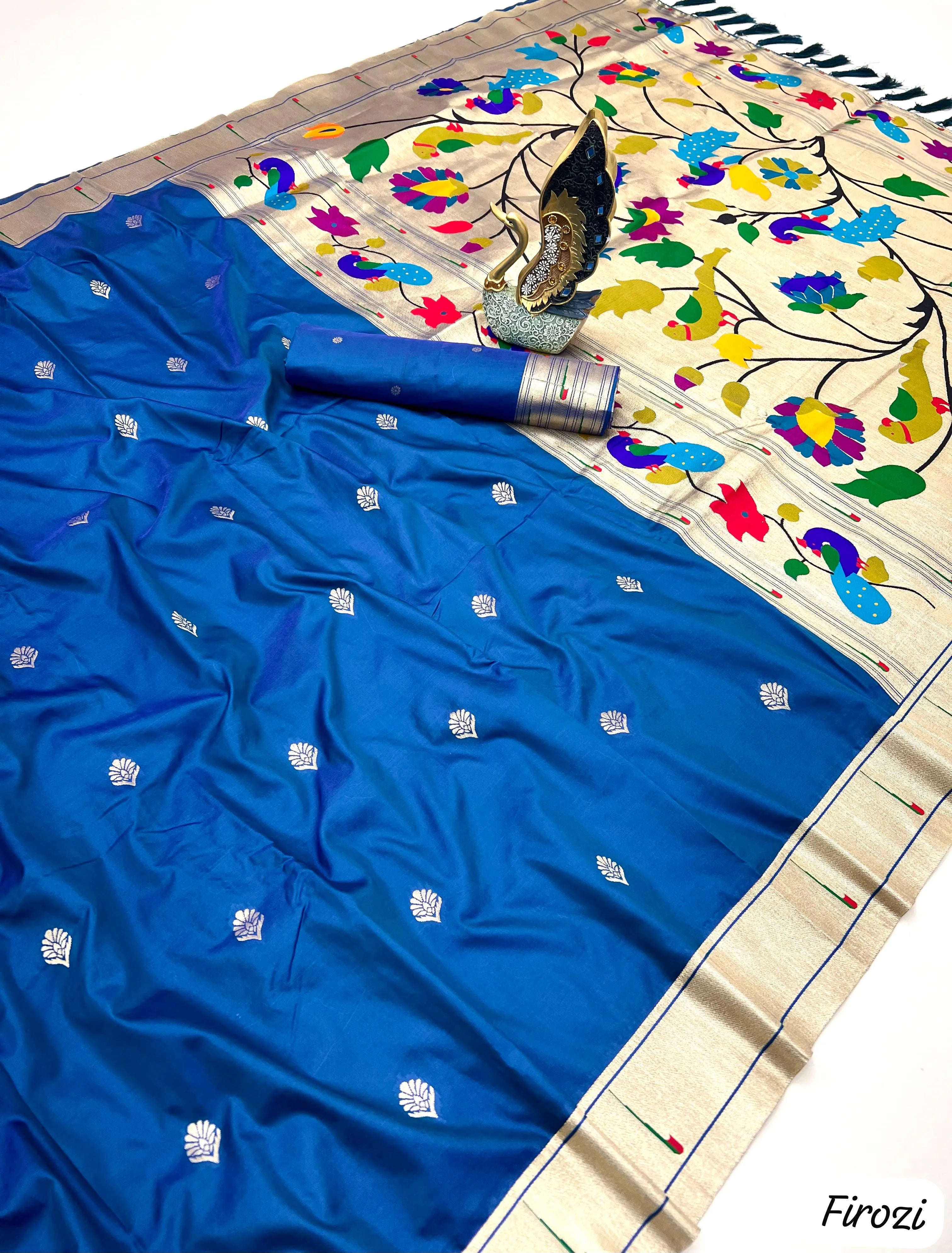 Soft Silk Peacock Paithani Saree