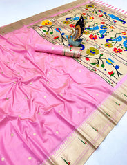 Soft Silk Peacock Paithani Saree