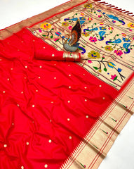 Soft Silk Peacock Paithani Saree