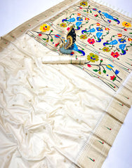 Soft Silk Peacock Paithani Saree