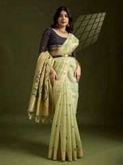 Soft Muga Cotton Paithani Saree