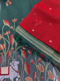 Soft Muga Cotton Pichwai Saree