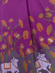 Soft Muga Cotton Pichwai Saree