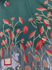 Soft Muga Cotton Pichwai Saree