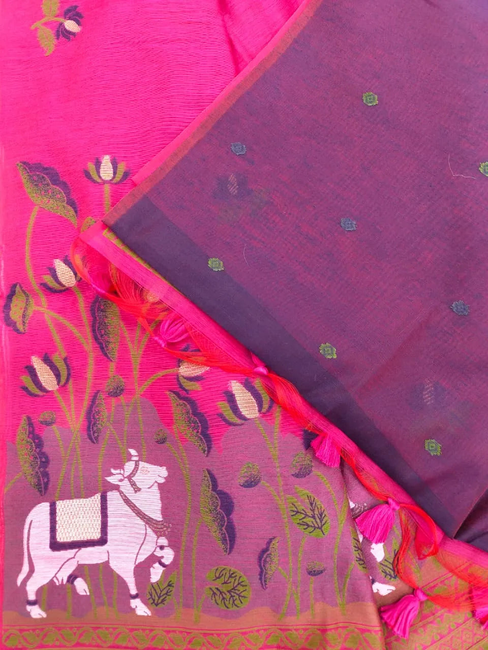 Soft Muga Cotton Pichwai Saree