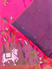 Soft Muga Cotton Pichwai Saree