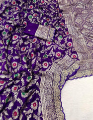 Khadi Dola Cotton Meenakari Bridal Saree