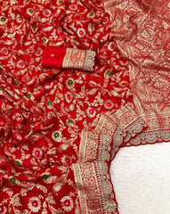 Khadi Dola Cotton Meenakari Bridal Saree