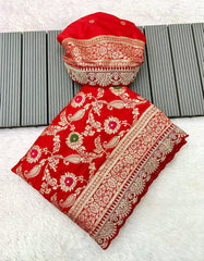 Khadi Dola Cotton Meenakari Bridal Saree