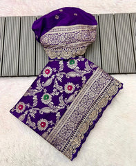 Khadi Dola Cotton Meenakari Bridal Saree