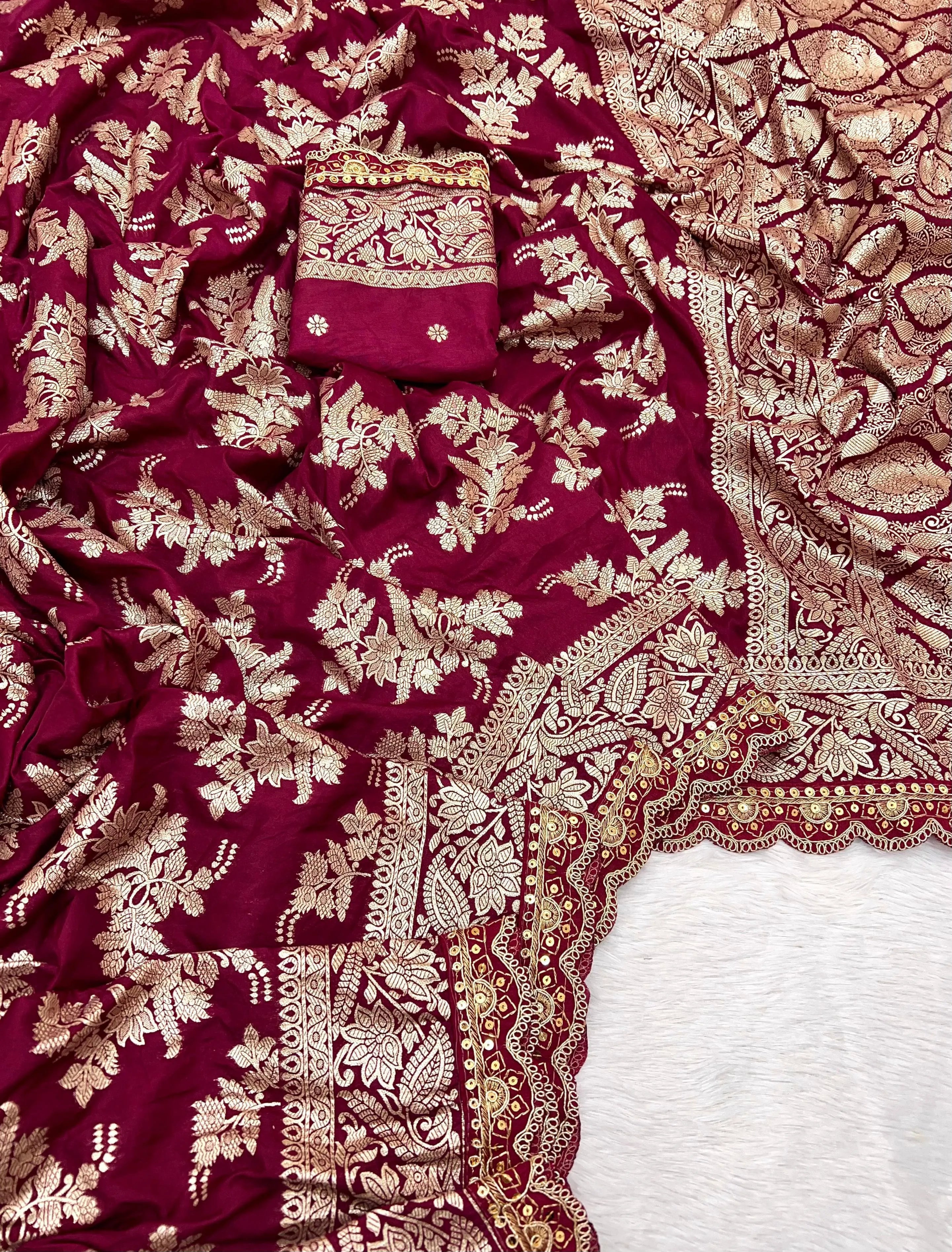 Khadi Dola Cottan Designer Bridal Saree
