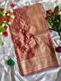 Satin Mushroo Katan Banarasi Silk Saree