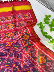 Premium Double Ikkat Patola Saree