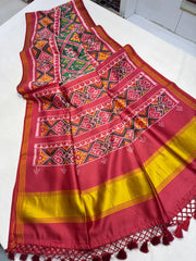 Premium Double Ikkat Patola Saree