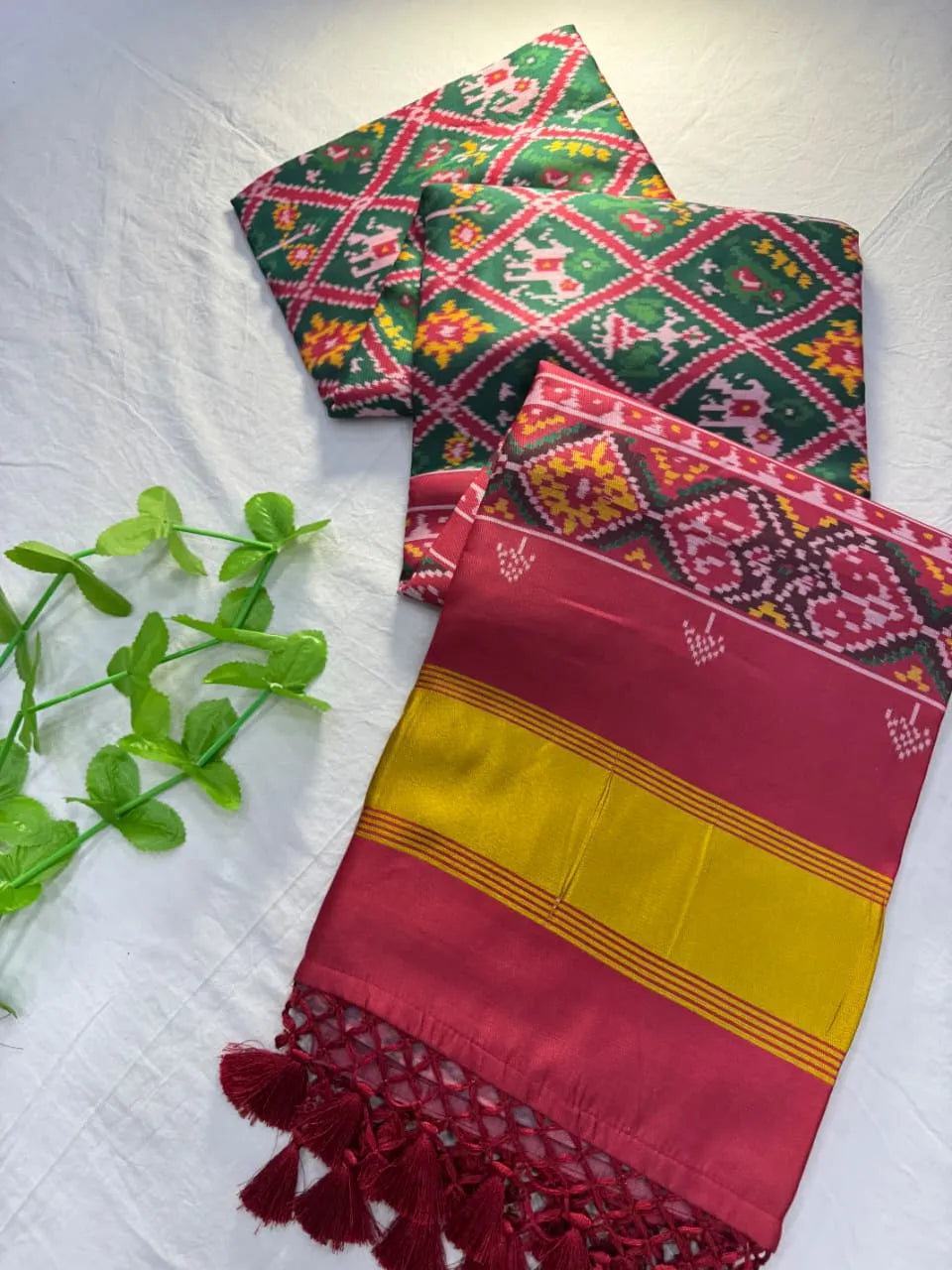 Premium Double Ikkat Patola Saree