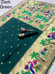 Pure Soft Kanchipuram Paithani Silk Saree