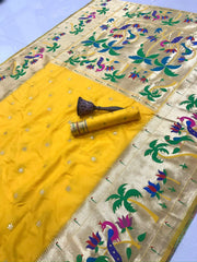 Pure Soft Kanchipuram Paithani Silk Saree