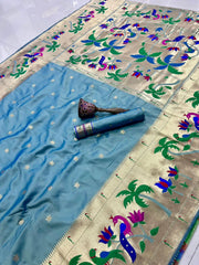 Pure Soft Kanchipuram Paithani Silk Saree