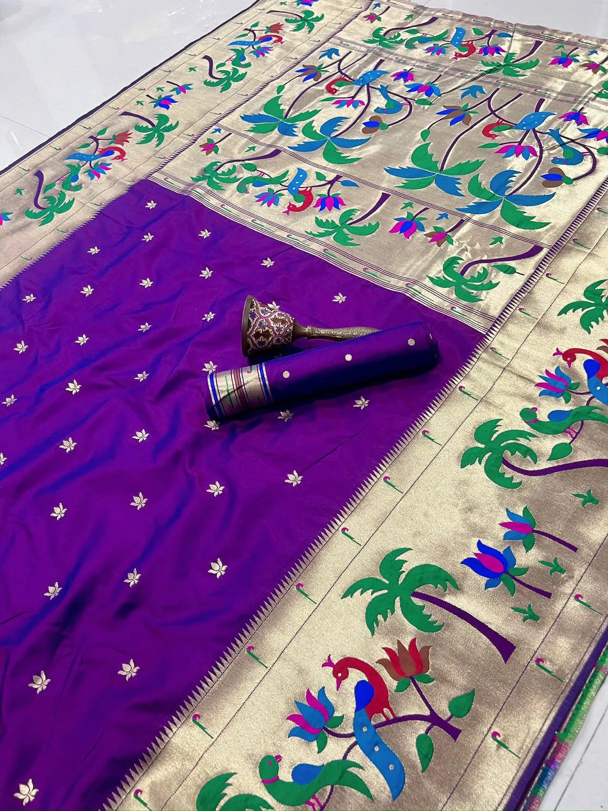 Pure Soft Kanchipuram Paithani Silk Saree