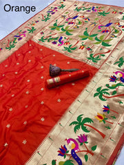 Pure Soft Kanchipuram Paithani Silk Saree