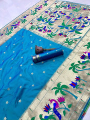 Pure Soft Kanchipuram Paithani Silk Saree