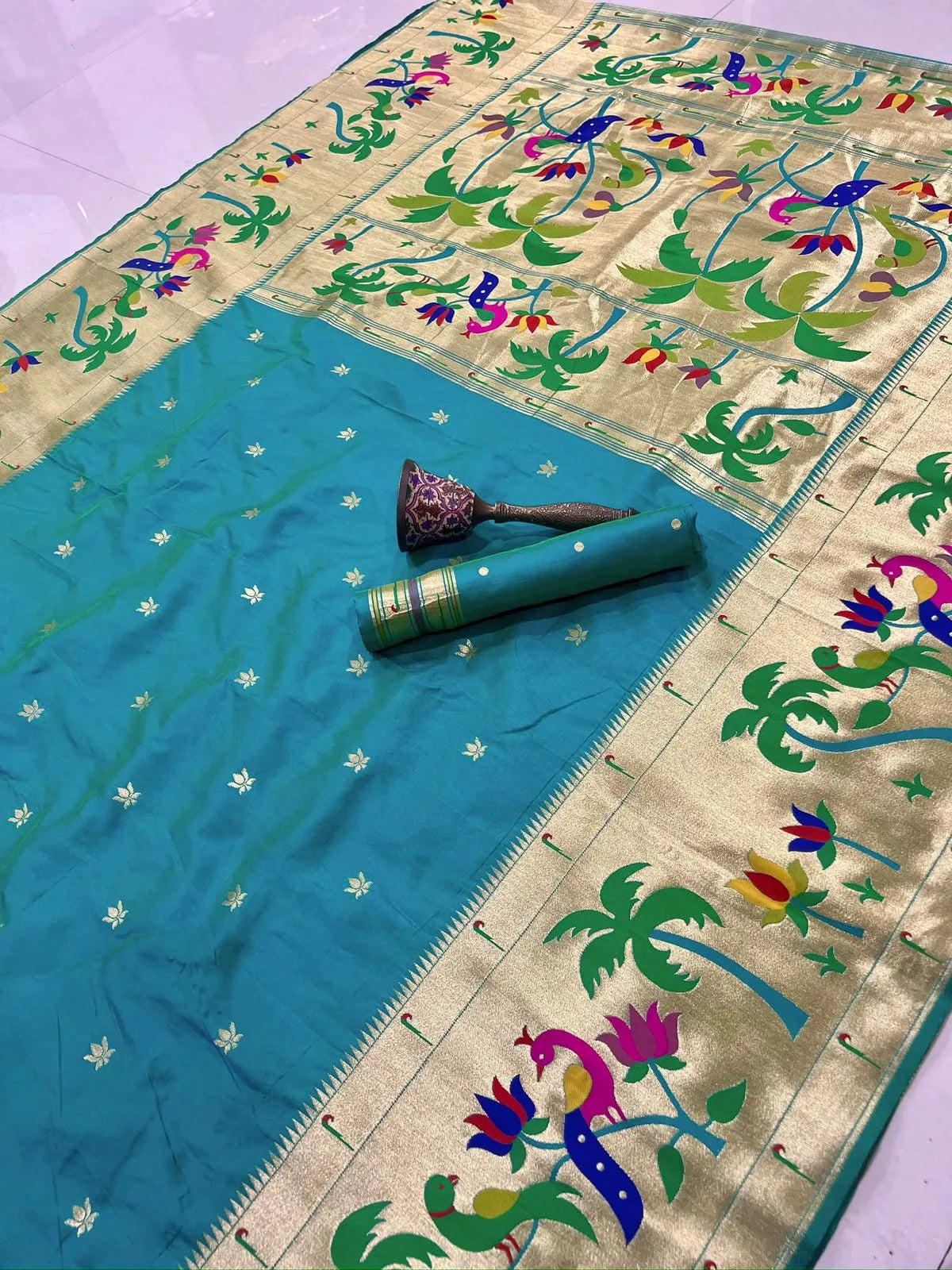 Pure Soft Kanchipuram Paithani Silk Saree