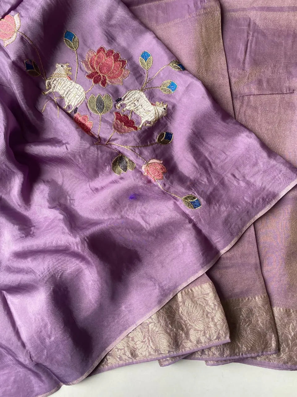 Premium Embroidery Pichwai Designer Saree