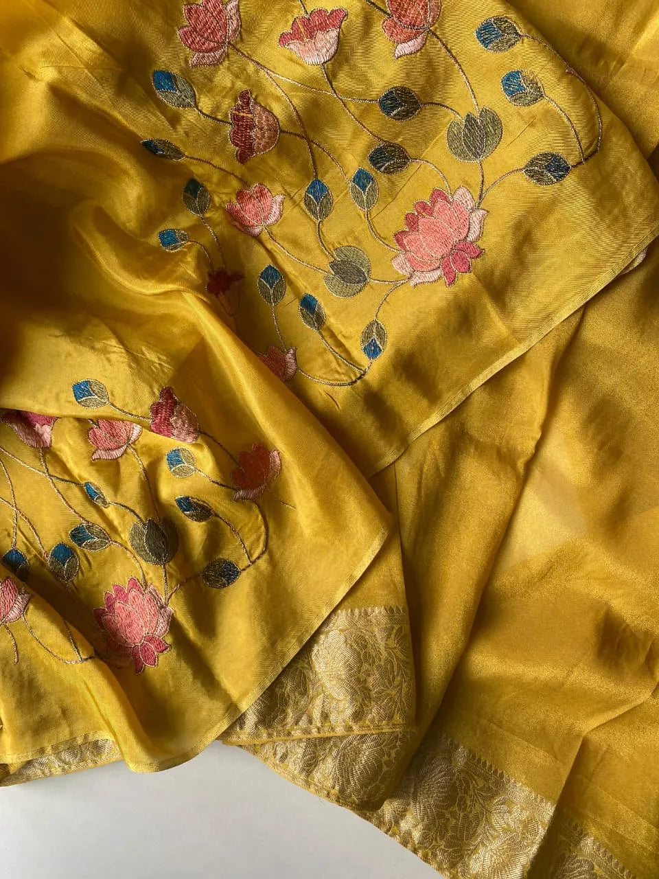 Premium Embroidery Pichwai Designer Saree