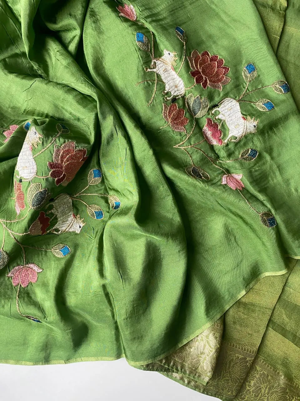 Premium Embroidery Pichwai Designer Saree