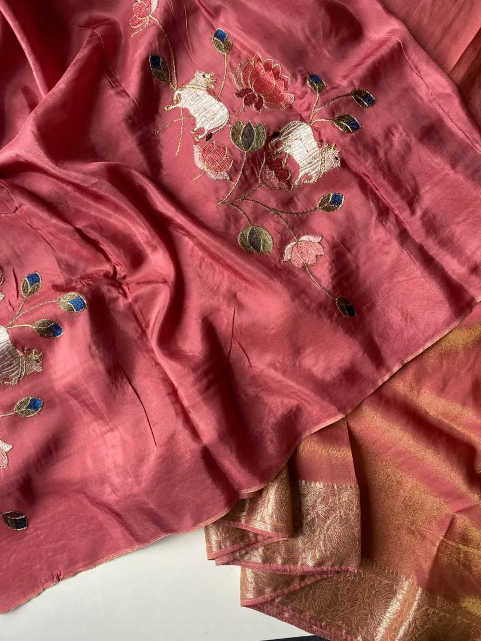 Premium Embroidery Pichwai Designer Saree